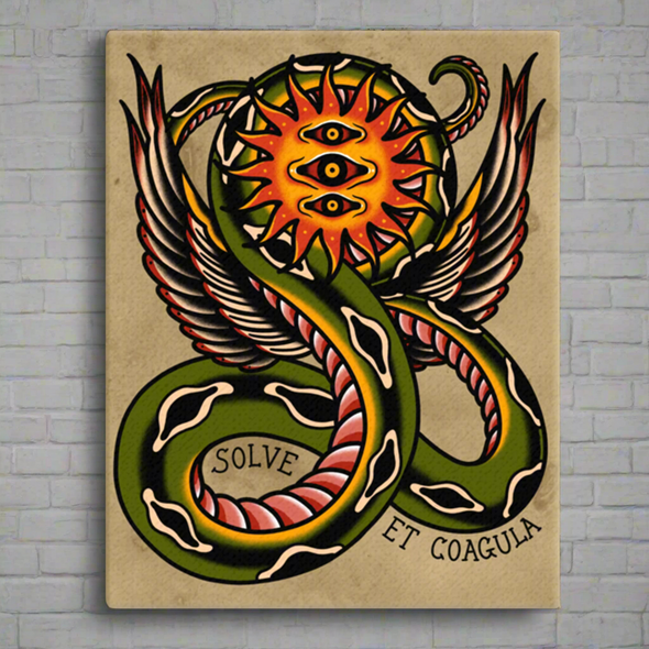 Cosmic Serpent 11"x14" Canvas Print